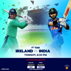 India VS Ireland T20 Cricket Live