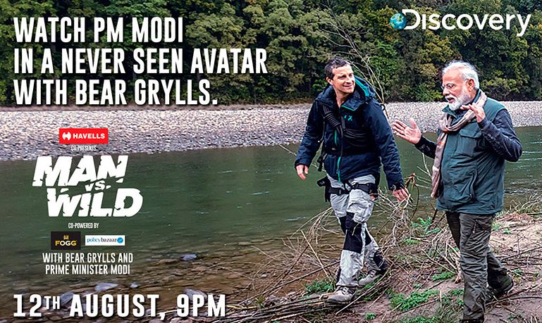 PM Narendra Modi steps into the wild with survivalist Bear Grylls on Man Vs Wild