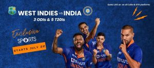 India Vs West Indies Cricket Live on DD Sports