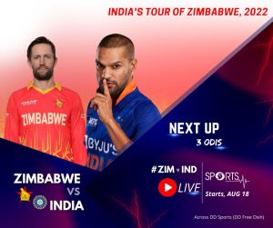 India Tour Zimbabwe Live On DD Sports