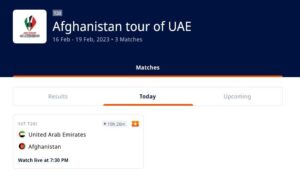 Afghanistan Vs UAE T20I Series Live Streaming on FanCode