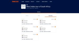 West Indies Tour of South Africa Live Streaming in India Exclusively on FanCode 