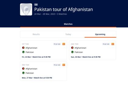 Pakistan tour of Afghanistan Live Streaming