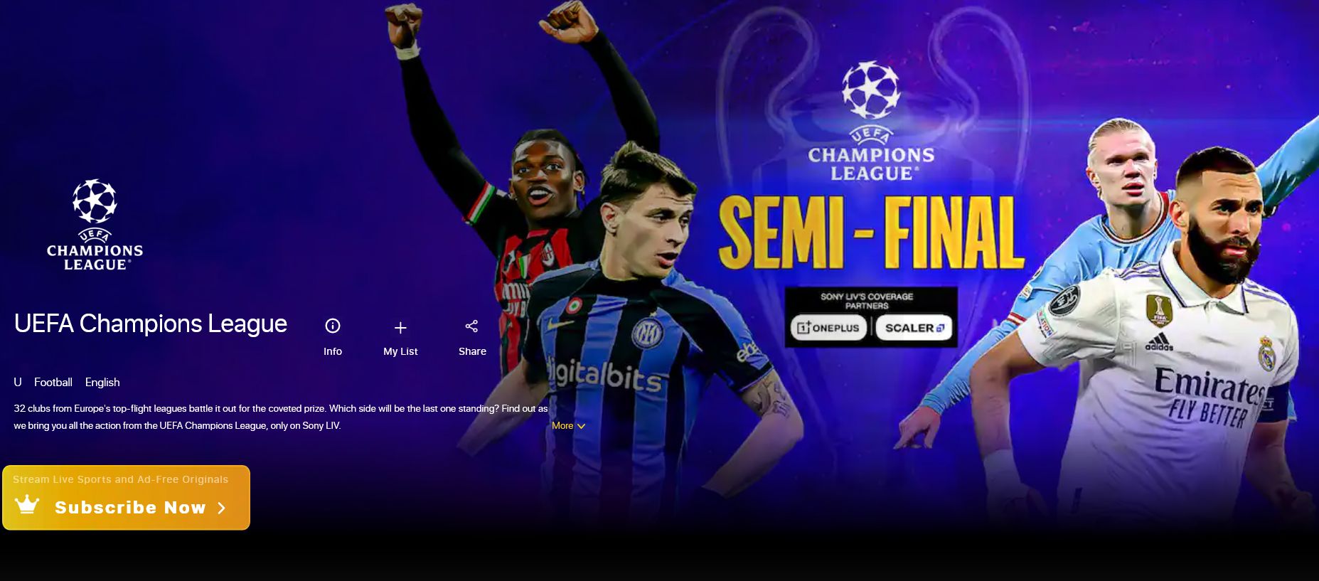UEFA Champions League Live Streaming